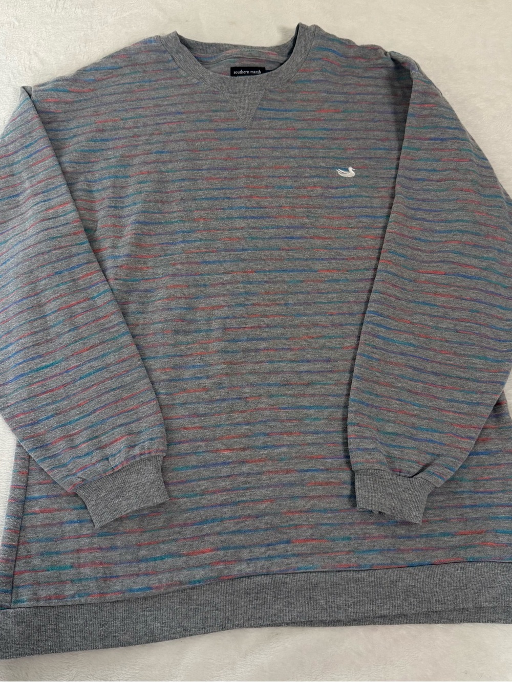 Southern Marsh Women’s Sunday Morning Sweater S Light Gray Prism Thumbholes
